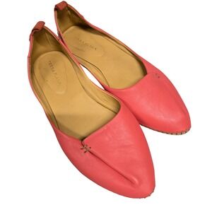 Terra Plana Leather Mumbai Flats Minimalist Coral Pink‎ Women's Size 37